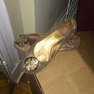 Tory Burch bronze flats size 6M